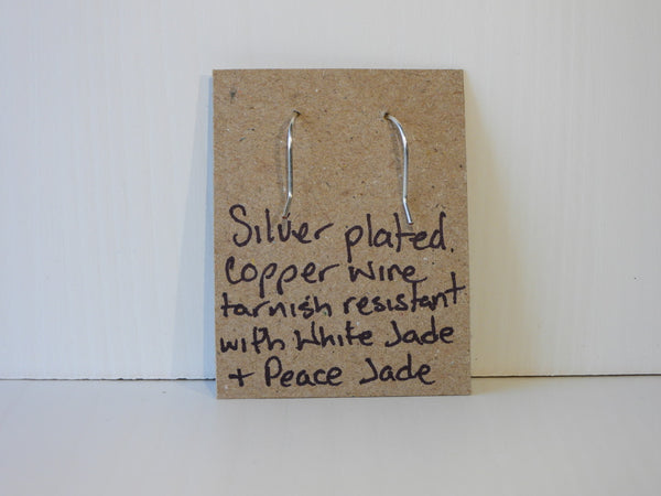 Peace Jade star earrings