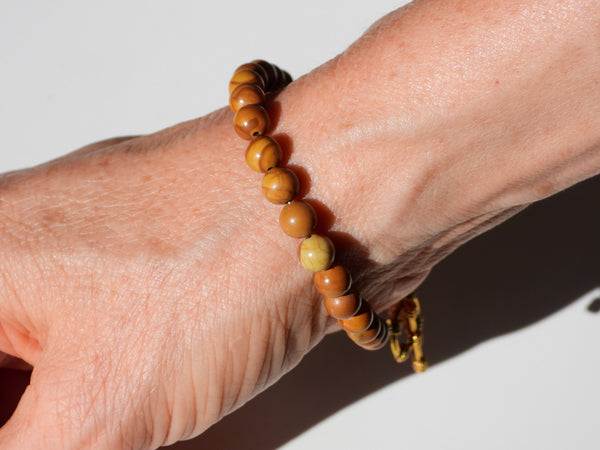 Woodgrain Jasper toggle bracelet