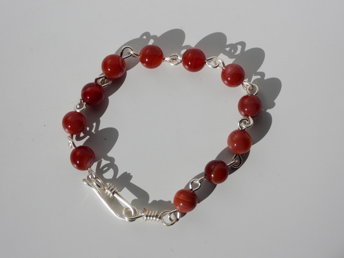 Carnelian link bracelet