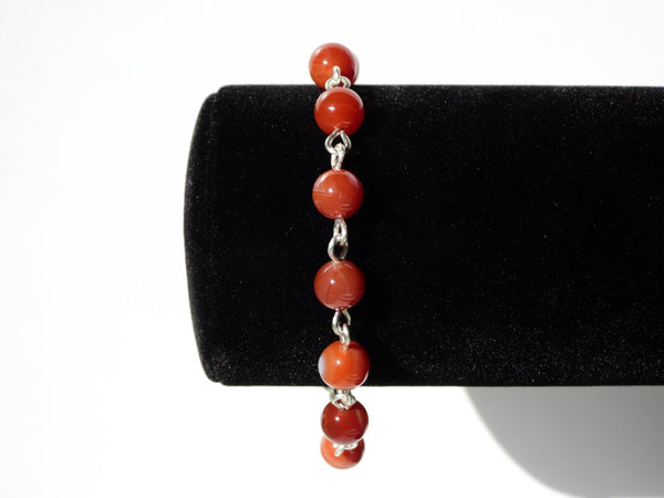 Carnelian link bracelet