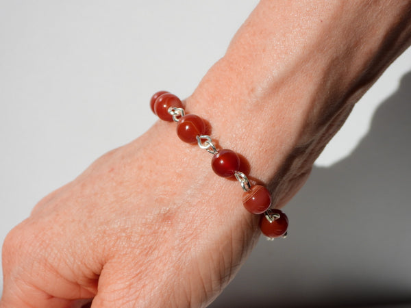 Carnelian link bracelet