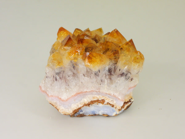 Beautiful Citrine cluster with inclusions. Back view