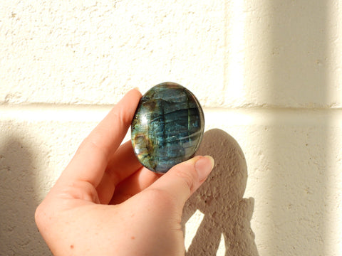 Small Labradorite palm stone #8