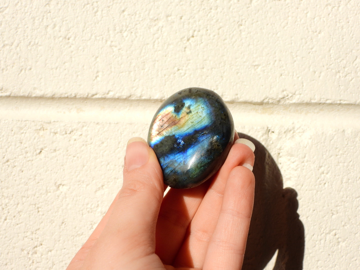 Small Labradorite palm stone #18