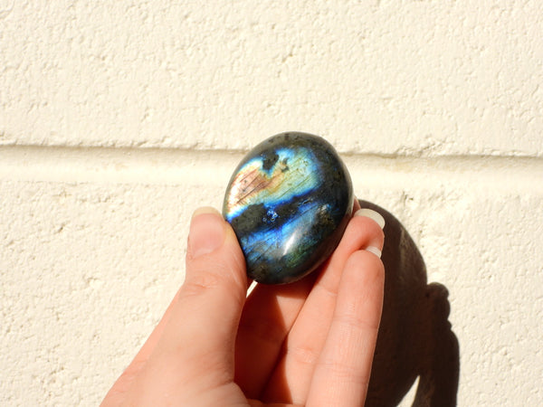 Small Labradorite palm stone #18