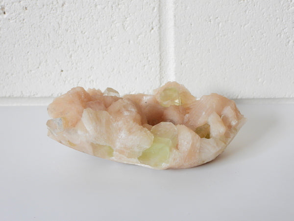 Green Apophyllite with Stilbite cluster