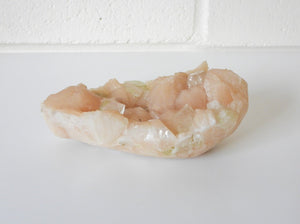 Green Apophyllite with Stilbite cluster