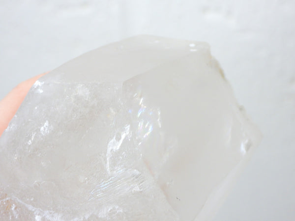 Himalayan Clear Quartz natural point in someone's hand