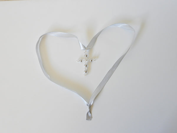 Swarovski crystal and pearl hanging light catcher