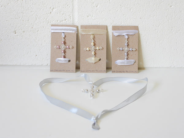 Swarovski crystal and pearl hanging light catcher