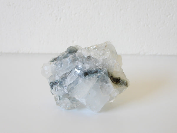 Clear Apophyllite on Black Chalcedony