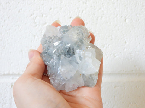 Clear Apophyllite on Black Chalcedony