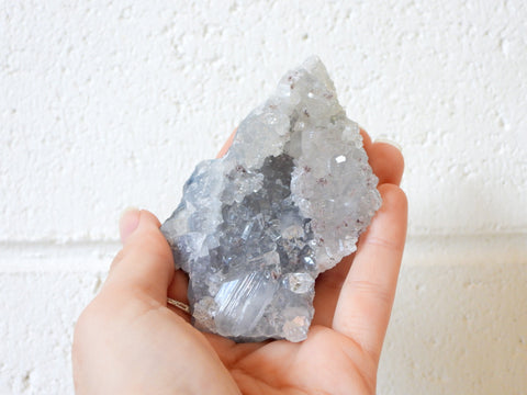 Clear Apophyllite on Black Chalcedony