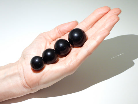 Mini Black Obsidian spheres