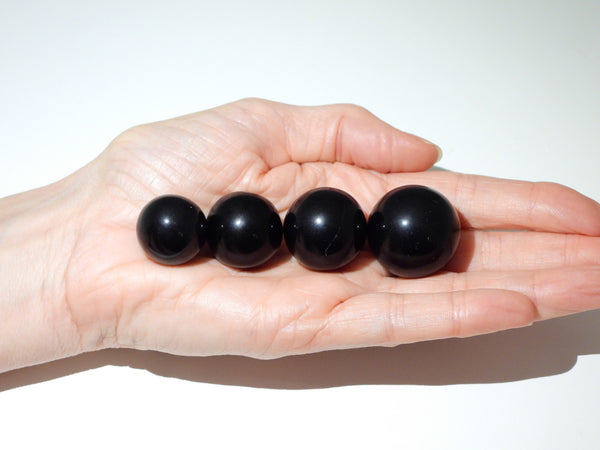 Mini Black Obsidian spheres