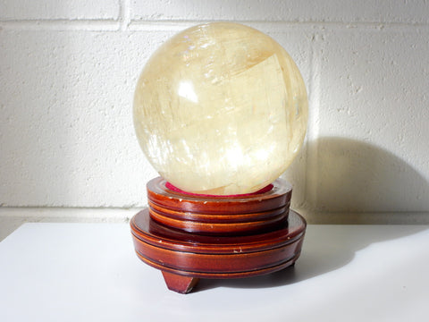Rainbow Honey Calcite sphere