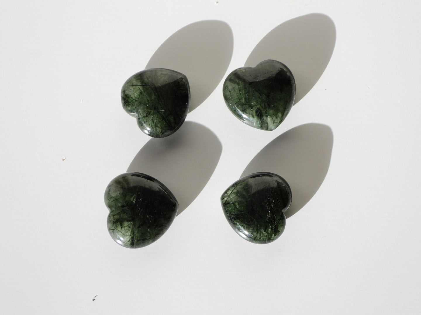 Mini Green Rutile hearts