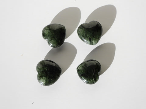 Mini Green Rutile hearts