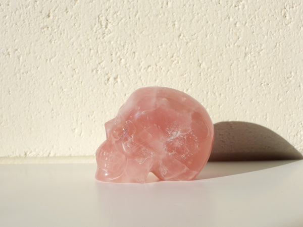Star Rose Quartz skull