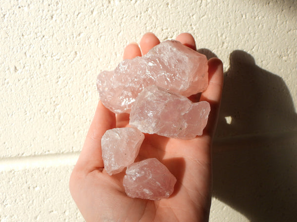 Raw Rose Quartz chunks