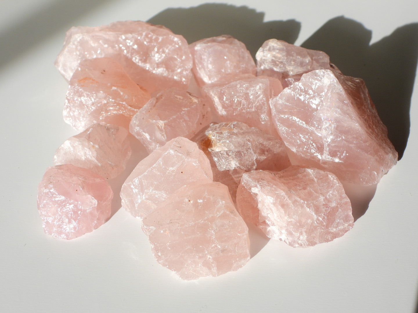 Raw Rose Quartz chunks