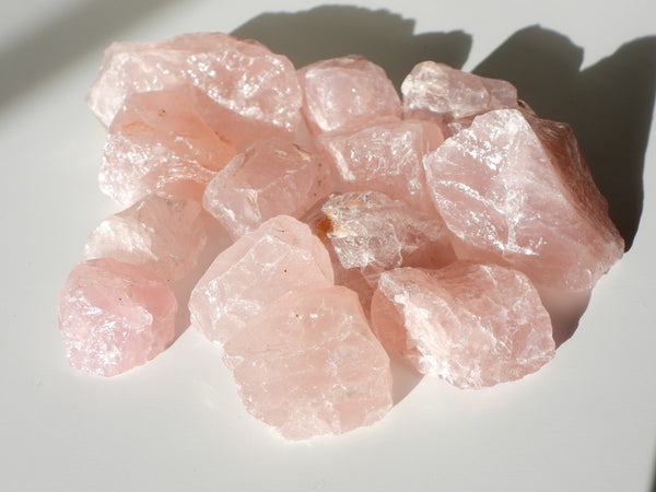 Raw Rose Quartz chunks