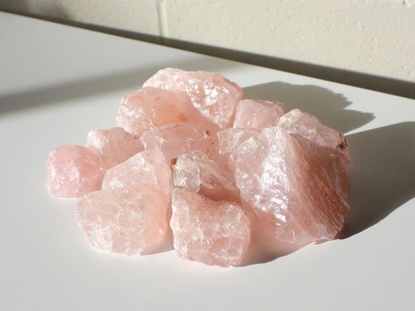 Raw Rose Quartz chunks