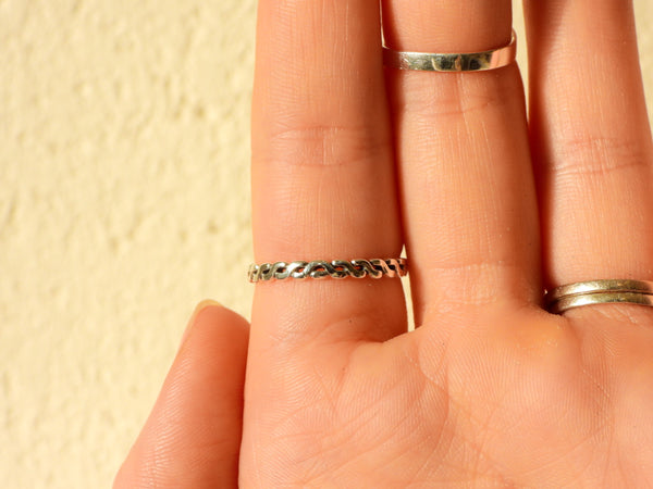 Sterling Silver Green Turquoise heart ring