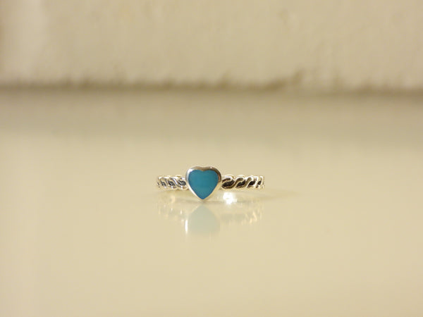 Sterling Silver Turquoise heart ring