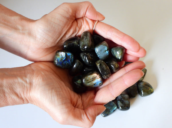 Labradorite tumbles