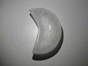 Selenite moon bowl