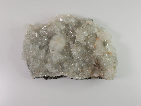 Clear Apophyllite on Black Chalcedony