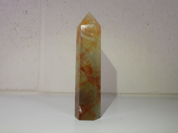 Fluorite and Fire Quartz tower