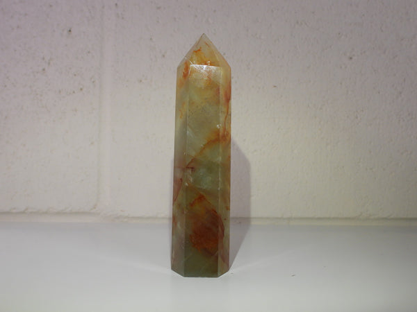 Fluorite and Fire Quartz tower