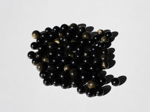 Tiny Gold Sheen Obsidian spheres