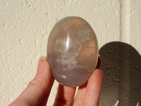 Blue Rose Quartz palm stone