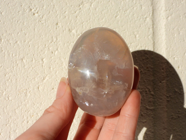Blue Rose Quartz palm stone