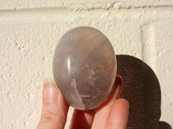 Blue Rose Quartz palm stone