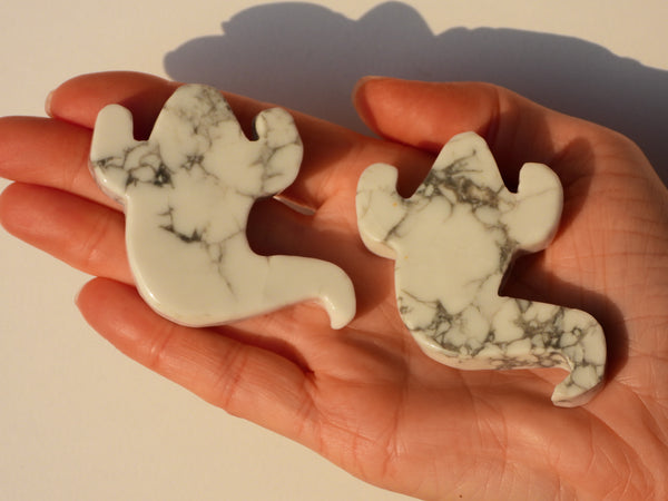 Howlite ghost cut out