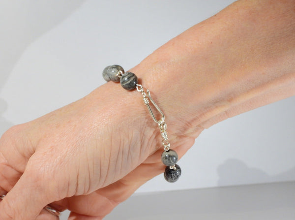 Map Jasper link bracelet