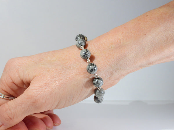 Map Jasper link bracelet