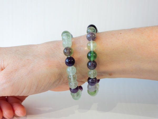 Fluorite elastic bracelet