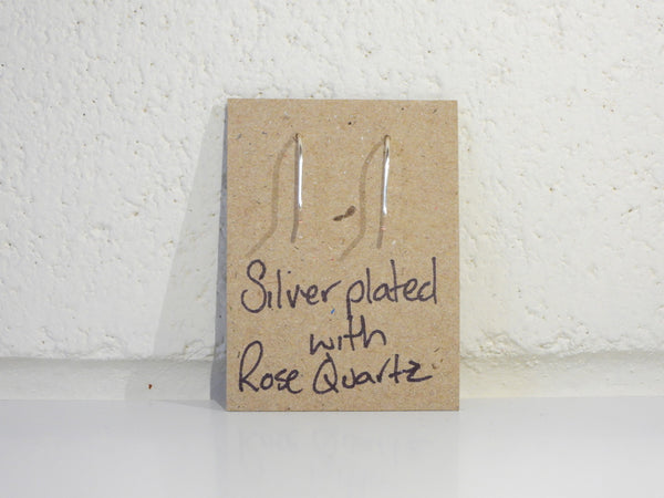 Rose Quartz heart earrings