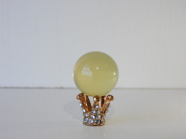 Star Citrine sphere on crown stand, 10g size