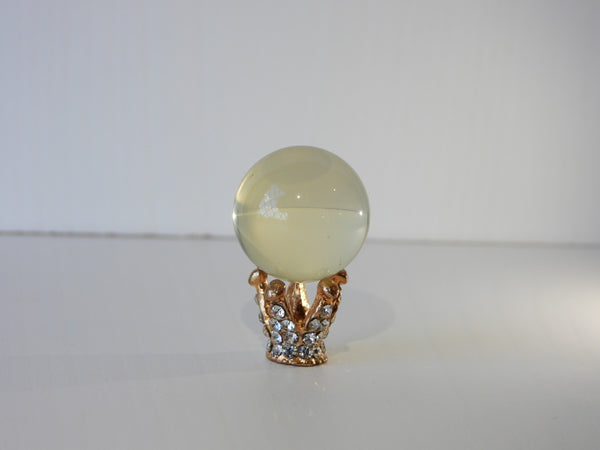 Star Citrine sphere on crown stand, 11g size