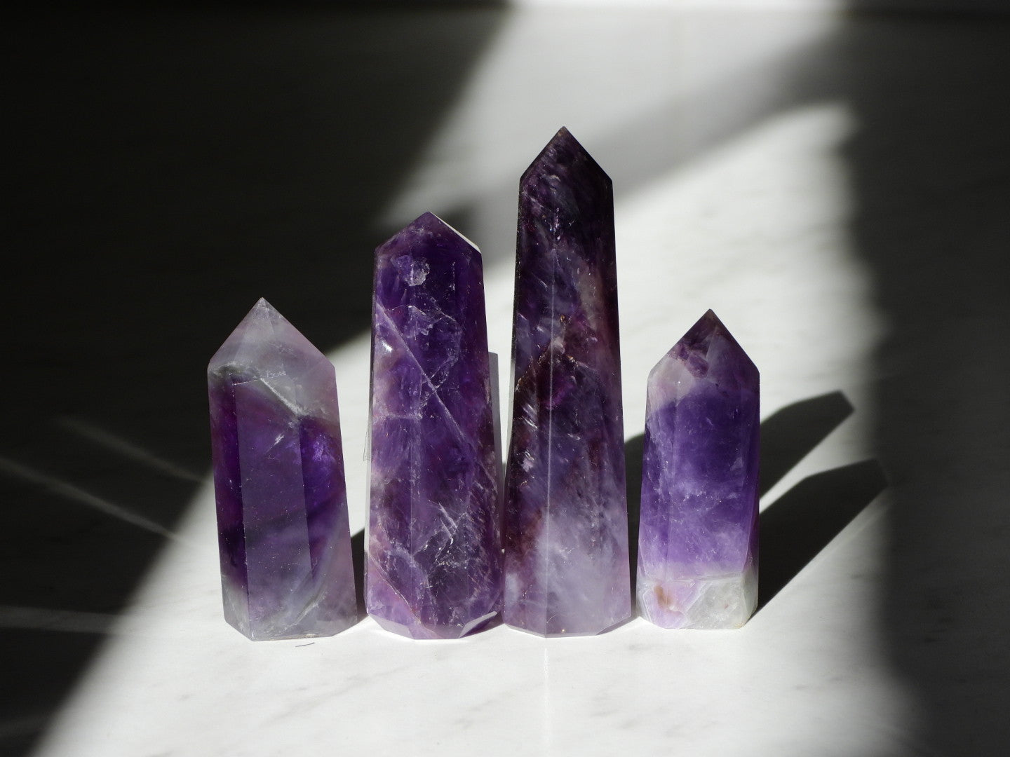 Amethyst pencil points