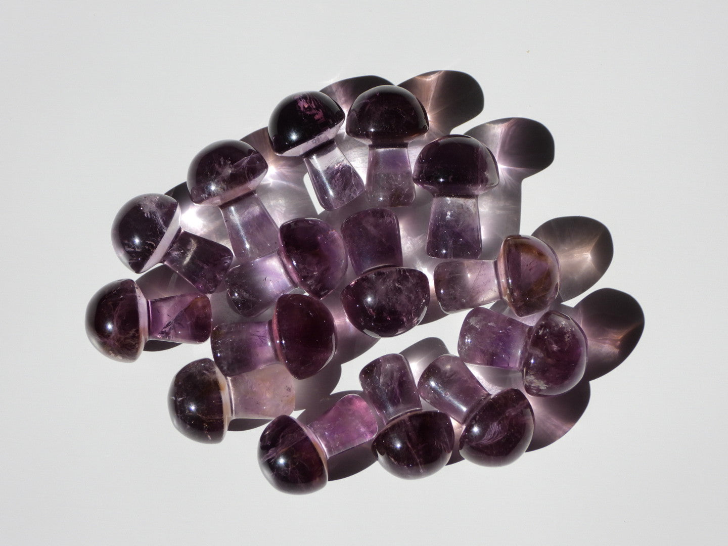 Amethyst mini mushrooms